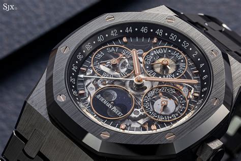 audemars piguet gold black|Audemars Piguet skeleton perpetual calendar.